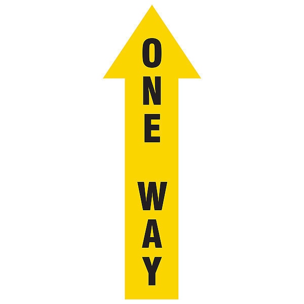Safety Sign, 12 in H, 4 in W, Plastic, Arrow, English, HWB776T1204