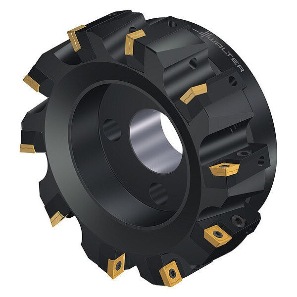 Indexable Face Mill, 10 Inserts, 0.457 in Cut Depth