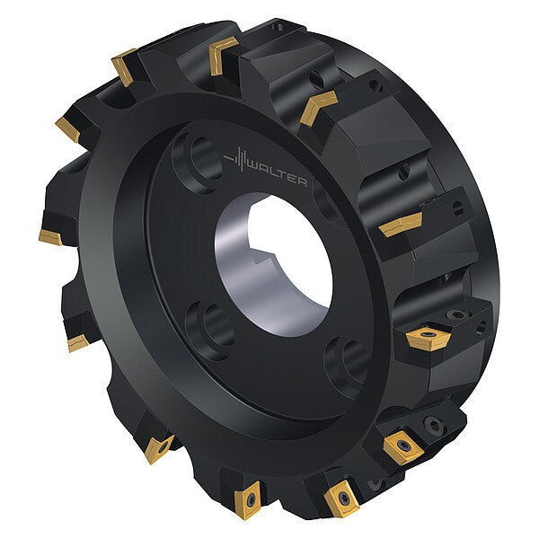 Indexable Face Mill, 12 Inserts, 0.457 in Cut Depth