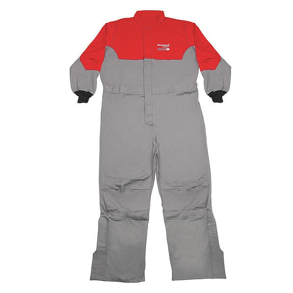 Coverall, M, Cotton/Nylon, Gray/Red