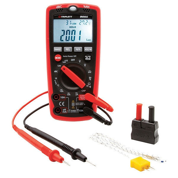 Digital Multimeter, 600 Max. AC Volts, 1,000 Max. DC Volts, 10 Max. AC Amps, 10 Max. DC Amps