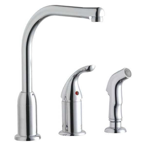 Remote Lever Handle, Residential / Commercial 3 Hole Single Lever Kitchen Faucet