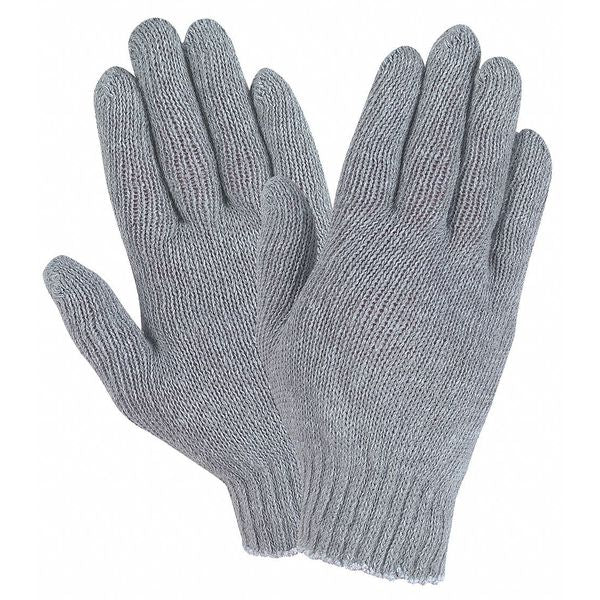 Economy Weight Cotton Poly Gray, M, PK12