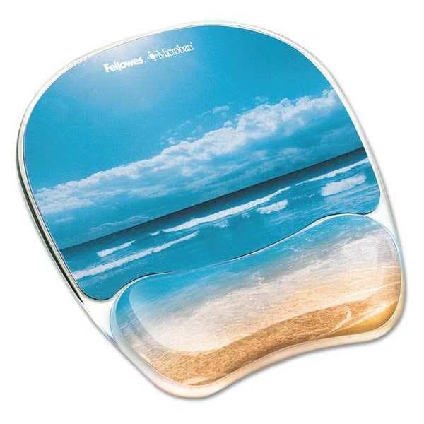 Gel Mouse Pad, Wrist Rest, 7x9, Sandy Beach