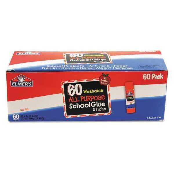 Glue Stick, All Purpose School, Clear, PK60