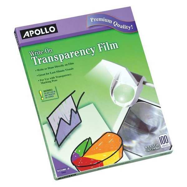 Write-On Transparency Film, PK100