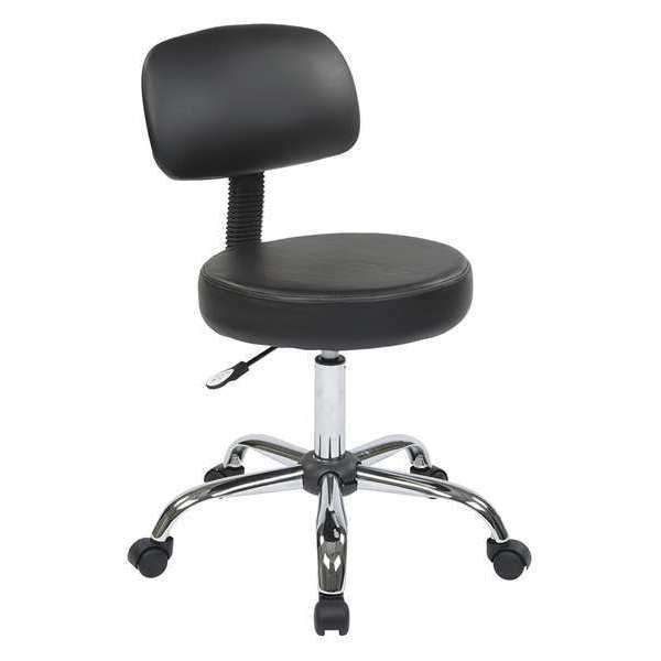 Back Vinyl Stool, Black