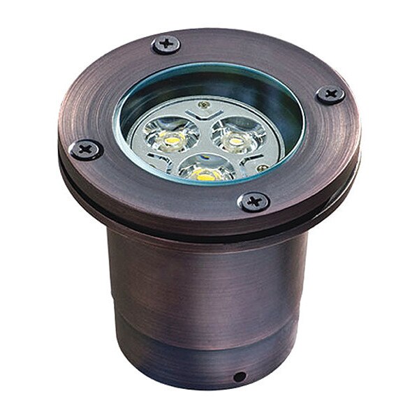 Well Light, 25, LED3, WBS, Brass, In-Grd