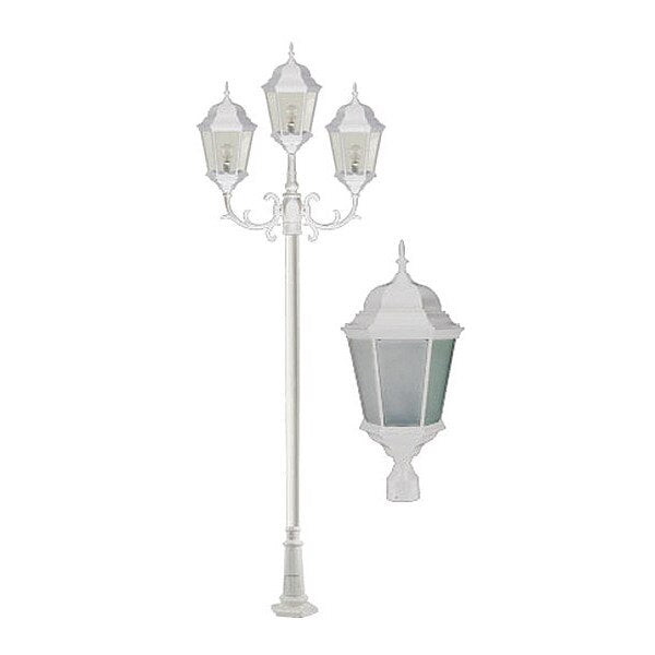 Fixture, Post, 2303, W, Frsted Glss