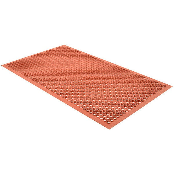 Drainage Holes Antifatigue Mat 3 Ft W x 5 Ft L, 1/2 In