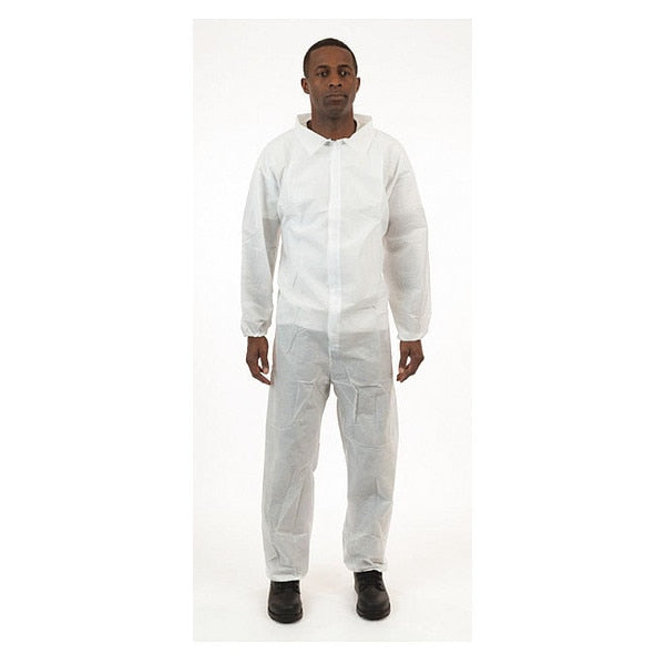 2XL, White, Zipper
