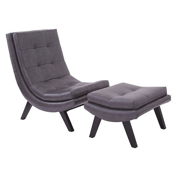 Lounge Chair And Ottoman Set, Chair: 35-1/2
