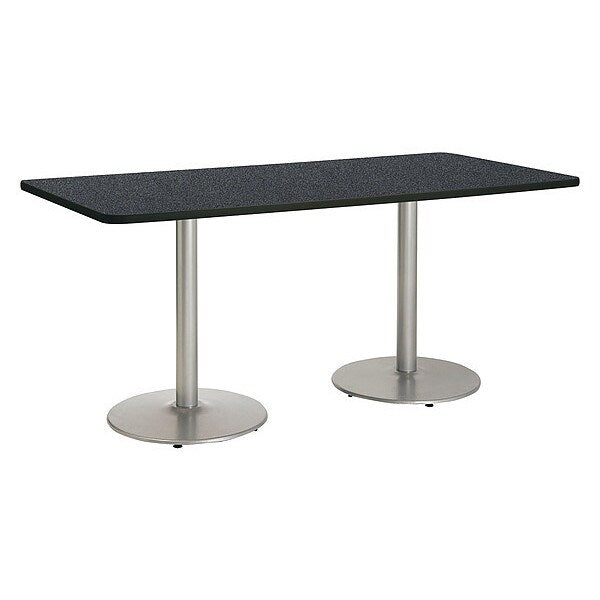Rectangle Ped Table, Graph Nebula/Slvr, 42