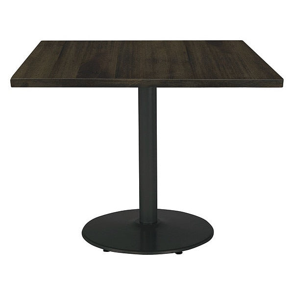 Square Wood Table, Espresso/Black, 42