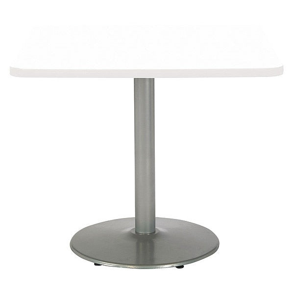 Square 42 W, 42 L, 36 H, High Pressure Laminate Top, Designer White