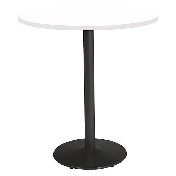 Round 42 W, 42 L, 42 H, Laminate Top, Designer White