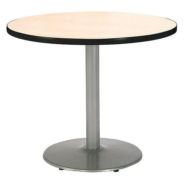 Round Ped Table, Natural/Silver, 42