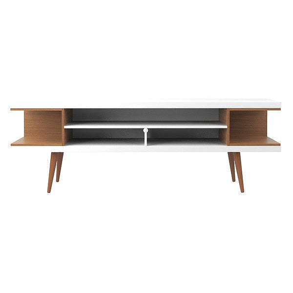 Utopia 70.47 TV Stand, White Gloss/Maple Cream