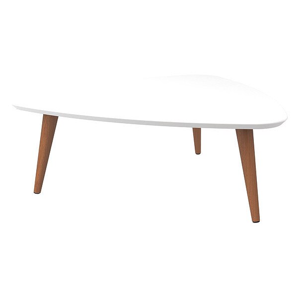 Triangle Utopia Low Triangle Coffee Table in White Gloss, 33.46 W, 31.88 L, 11.81 H, MDF Top