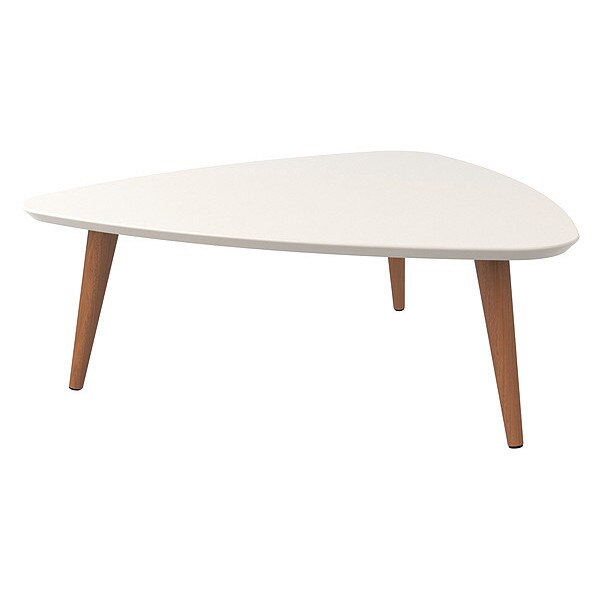 Triangle Utopia Low Triangle End Table in Off White, 33.46 W, 31.88 L, 11.81 H, MDF Top, White