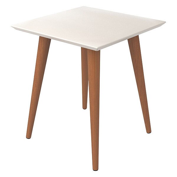Square Utopia High Square End Table in Off White, 17.32 W, 17.32 L, 19.68 H, MDF Top, Off White