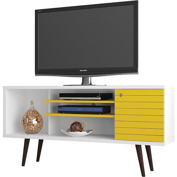 TV Stand, Mid Century, Yllw, 53.14