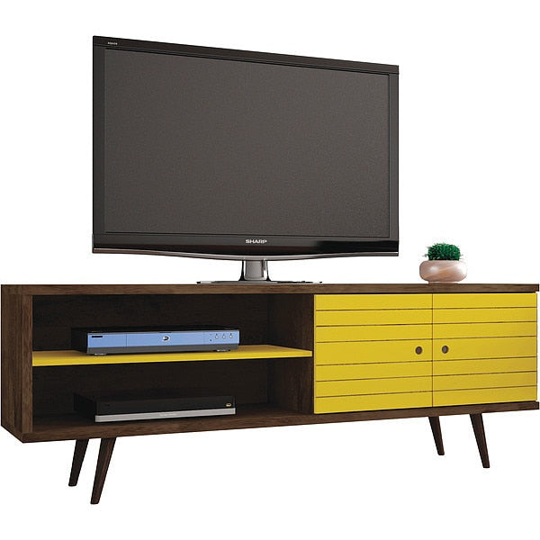 TV Stand, Mid Century, Yellow, 62.99