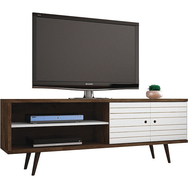 TV Stand, Mid CenturymWhite, 62.99