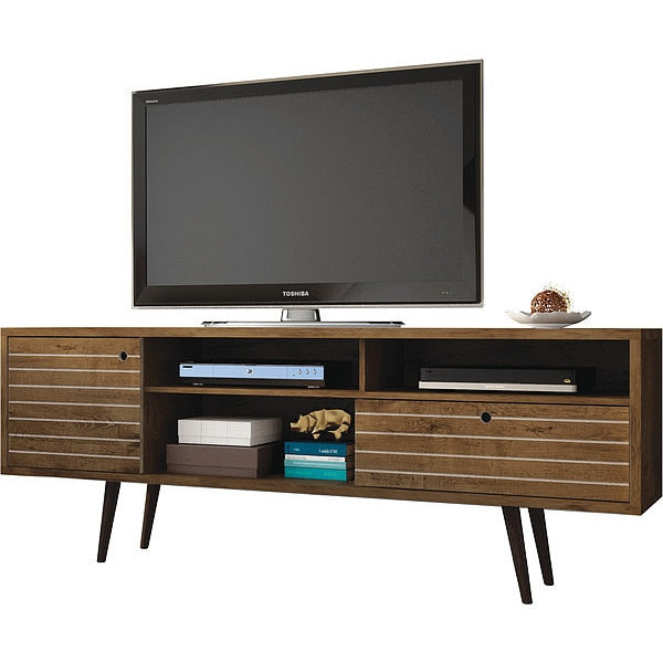TV Stand, Mid Century, Brown, 70.86