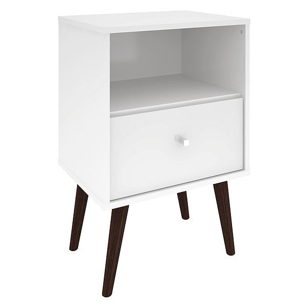 Nightstand, Mid Century, White