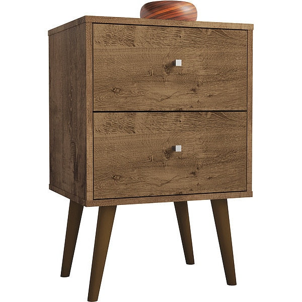 Nightstand, Mid Century, Rustic Brown