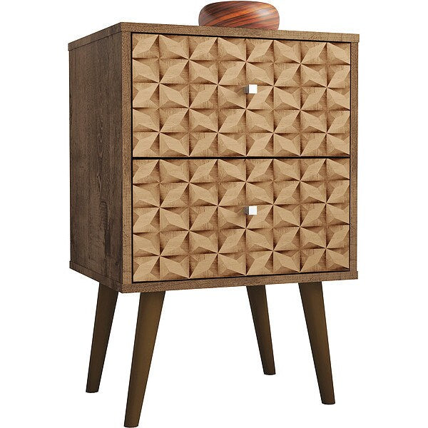 Nightstand, Mid Century, Brown
