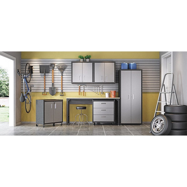 Steel Garage Storage Cabinet, 102.7 in W, 74.8 in H