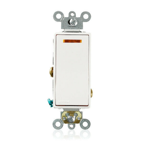 Iluminated Switch, 20A-120V, White, 1 Pole