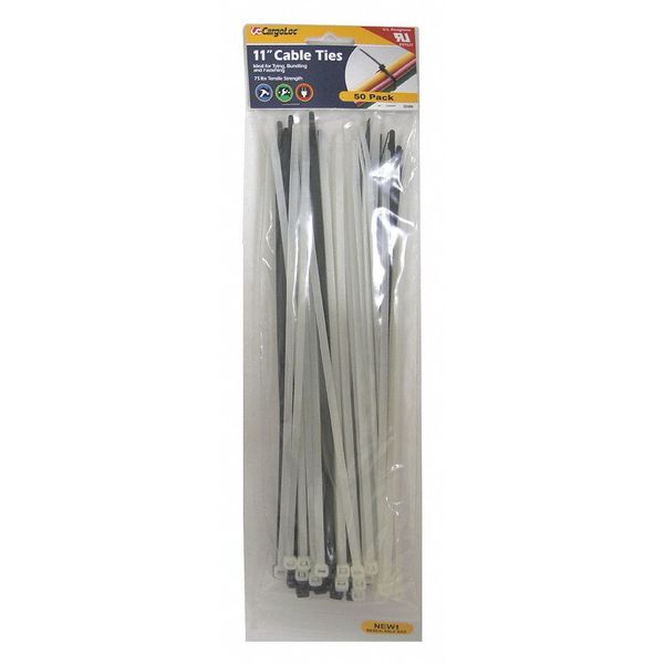 Cable Ties, Nylon, Black, 100 pcs.