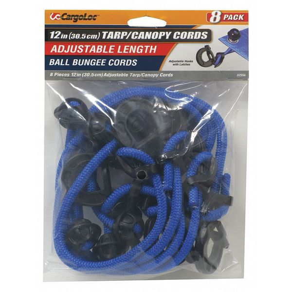 Adjustable Tarp Cords, Blue, 12