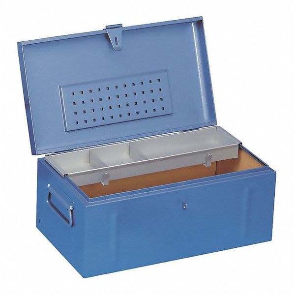 698mm W Sheet Steel, Blue Portable Tool Box