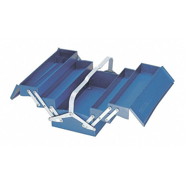 420mm W Steel, Blue Portable Tool Box, Powder Coated