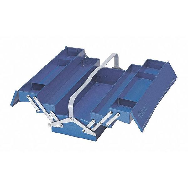535mm W Steel, Blue Portable Tool Box, Powder Coated