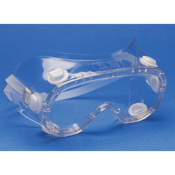 Safety Goggles, Clear Anti-Fog, Scratch-Resistant Lens, BioClean Clearview Series, 60PK