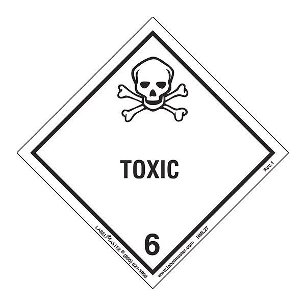 Toxic Label, Worded, Paper, PK50