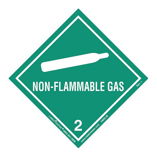 Non-Flammable Gas Label, PK500