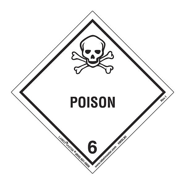 Poison Label, Worded, PVC-Free, PK500