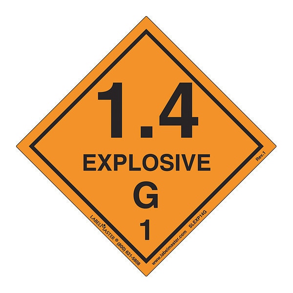 Explosive 1.4 G Label, Vinyl, PK25