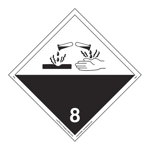 Corrosive Placard, International, PK25
