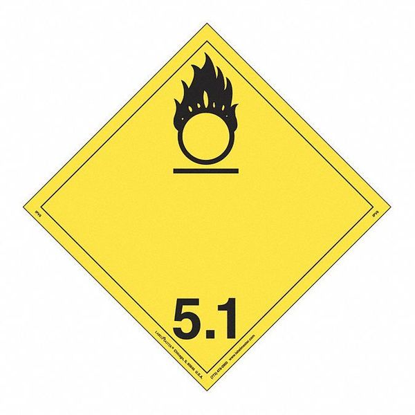 Oxidizer Placard, International, PK25