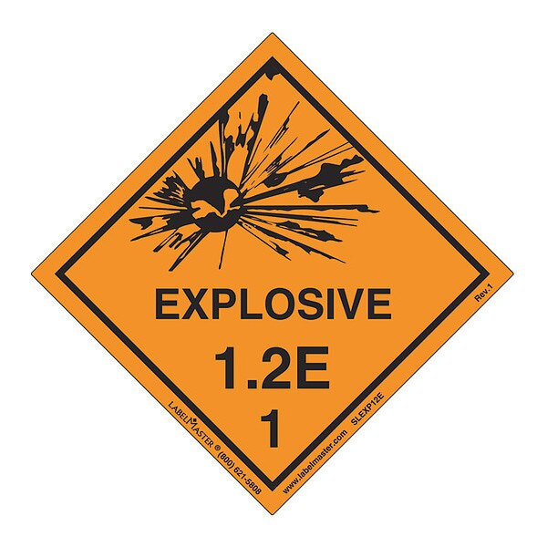 Explosive 1.2 E Label, Vinyl, PK500