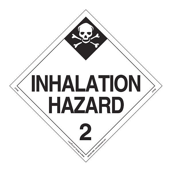 Inhalation Hazard 2 Placard, PK25