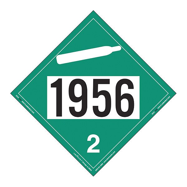 Non-Flammable Gas Placard, Vinyl, PK25