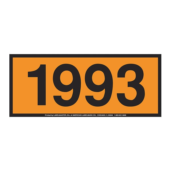 UN1993 Orange Panel, Permanent, PK25